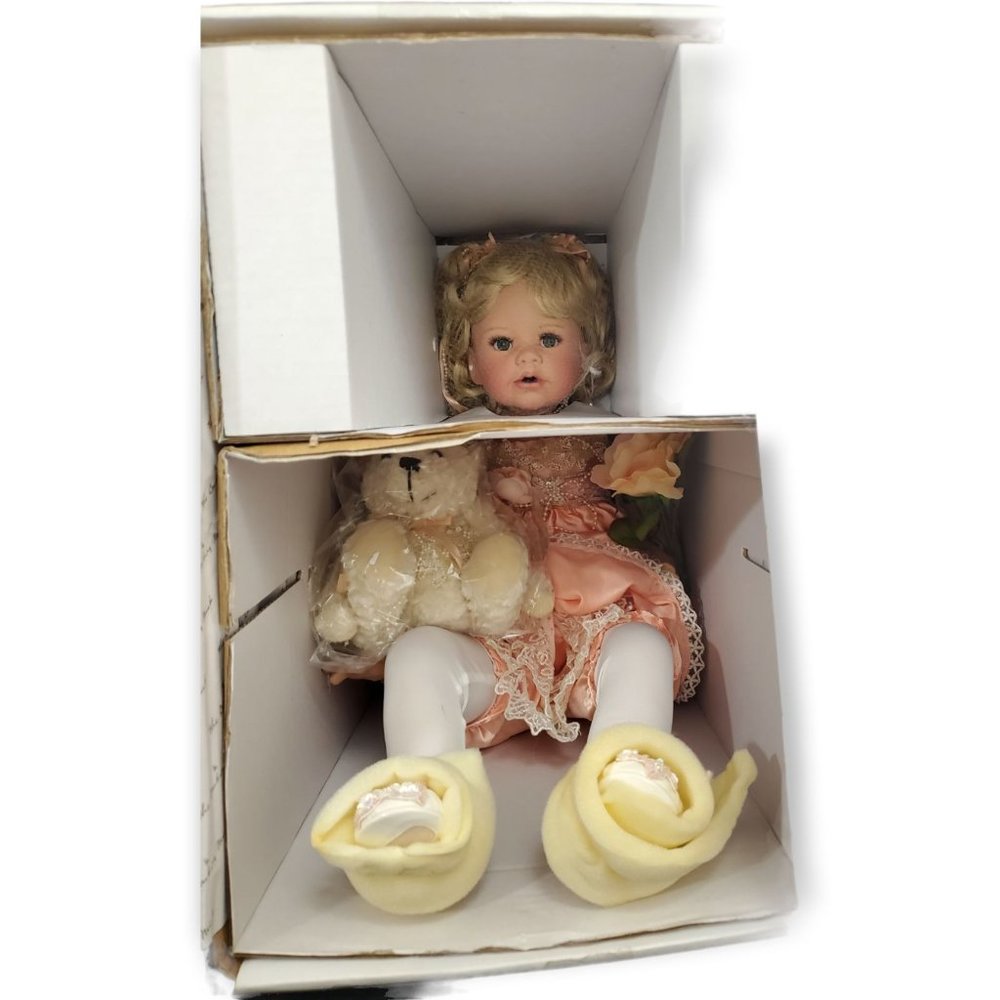 Peaches and Cream Monika Levenig Danbury Mint Vintage Porcelain Doll Collector